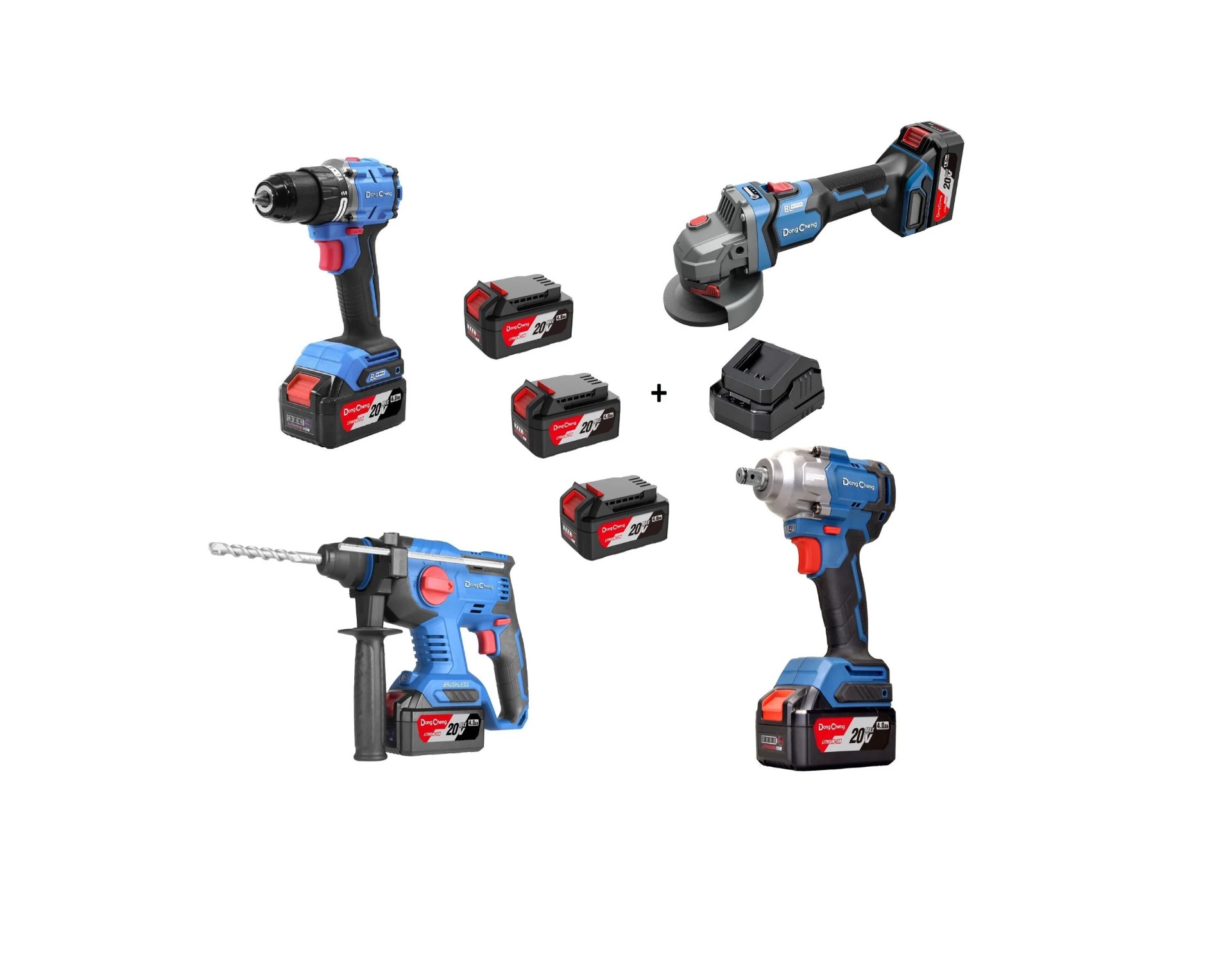 Dong Cheng 4lü Set Vidalama Somun Sökme Kırıcı Delici Taşlama