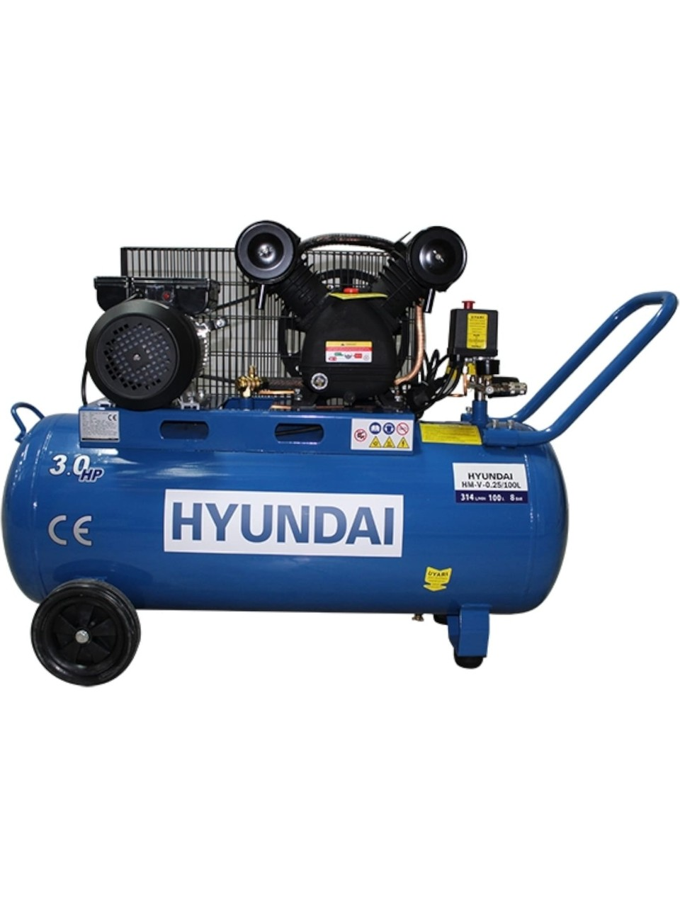 HYUNDAİ HM-V-0.25 KOMPRESÖR 100 LT  2.2kW / 3.0 Hp