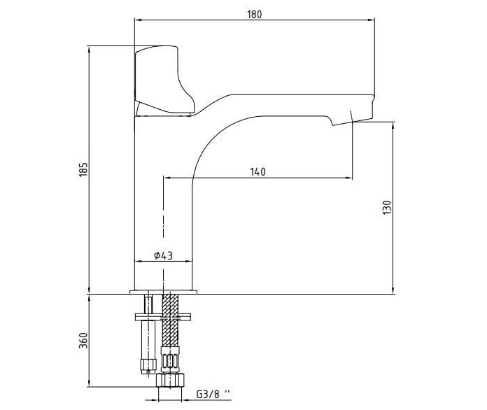 Eca Myra Lavabo Bataryası Krom 102108986H