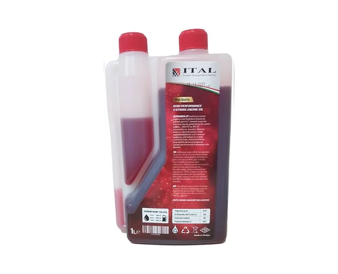 İTAL MOTOR YAĞI SÜPERMİX 2 ZAMANLI 1LT ÖLÇEKLİ KIRMIZI