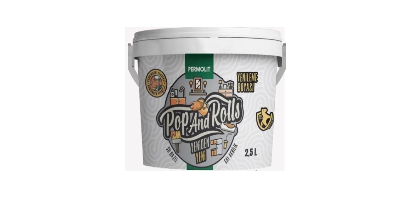Permolit Pop And Rolls Su Bazlı Saf Akrilik Yenileme Boyası 