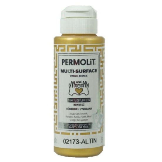 Permolit Multi Surface Akrilik Hobi Boyası Altın Sedef 120ml