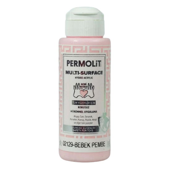 Permolit Multi Surface Akrilik Hobi Boyası Bwbwk Pembe 120ml