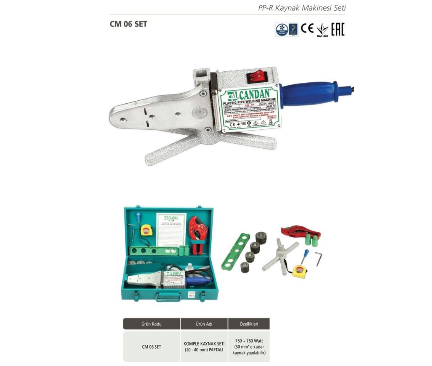 Candan Pprc Boru Tesisat Kaynak Makinası Cm06