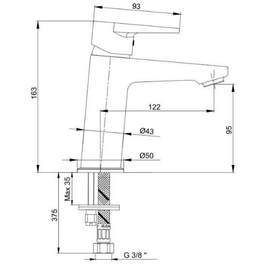 Eca Dalia Lavabo Bataryası Krom 102188111