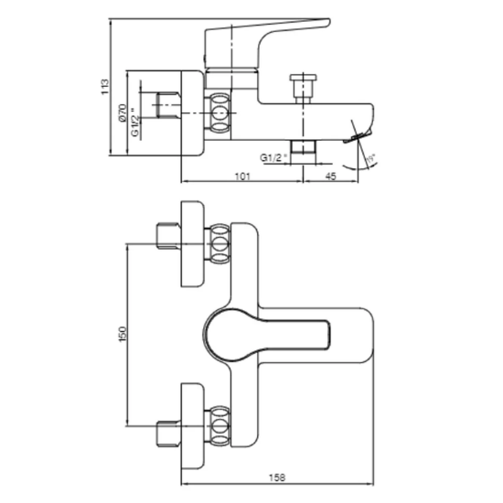 Eca Luna Banyo Bataryası Krom 102102450
