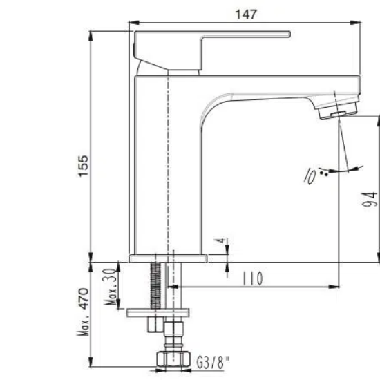 Ar Melia Lavabo Lavabo Bataryası Krom 102188132